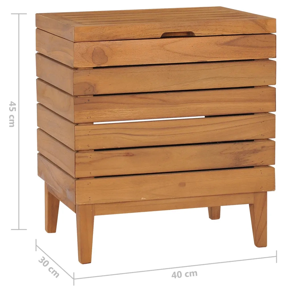 Cesto Portabiancheria 40x30x45 cm in Massello di Teak cod mxl 51533