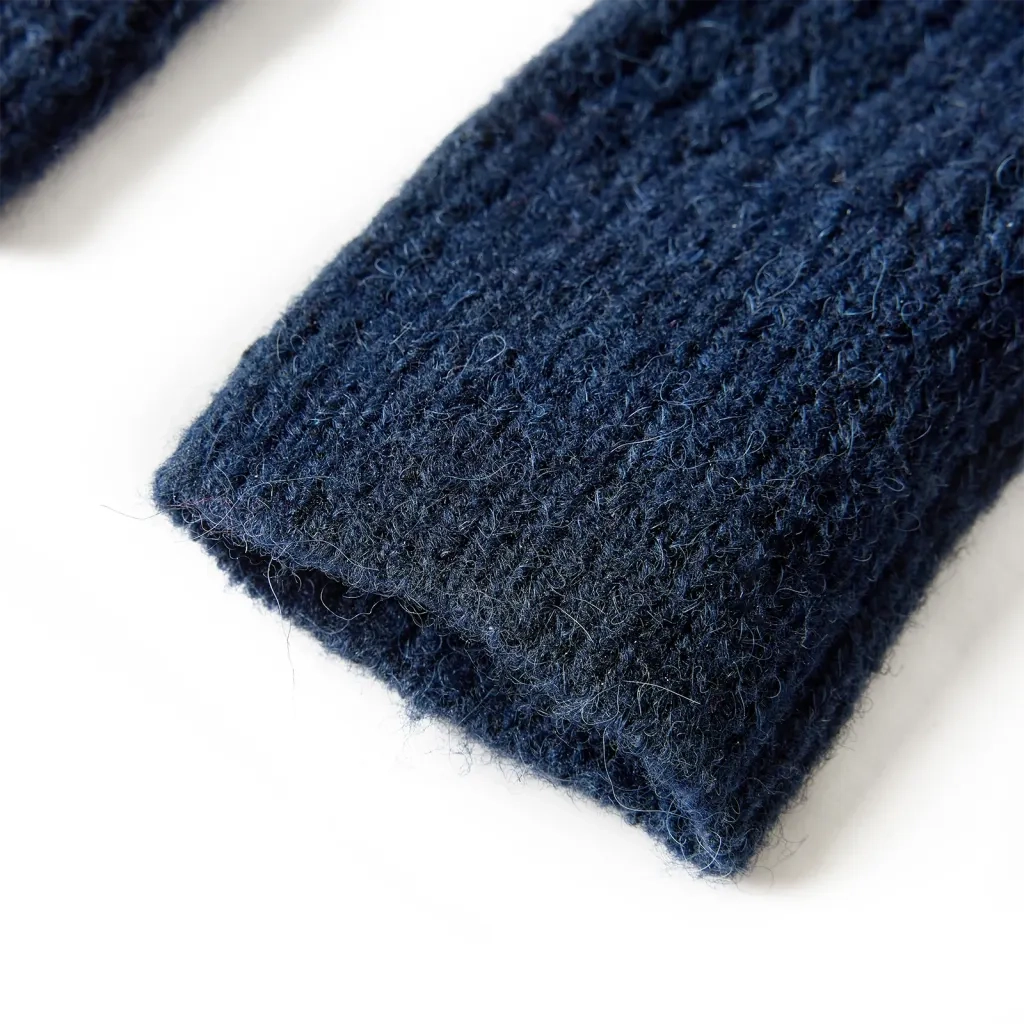 Cardigan da Bambina Lavorato a Mano Blu Marino 116