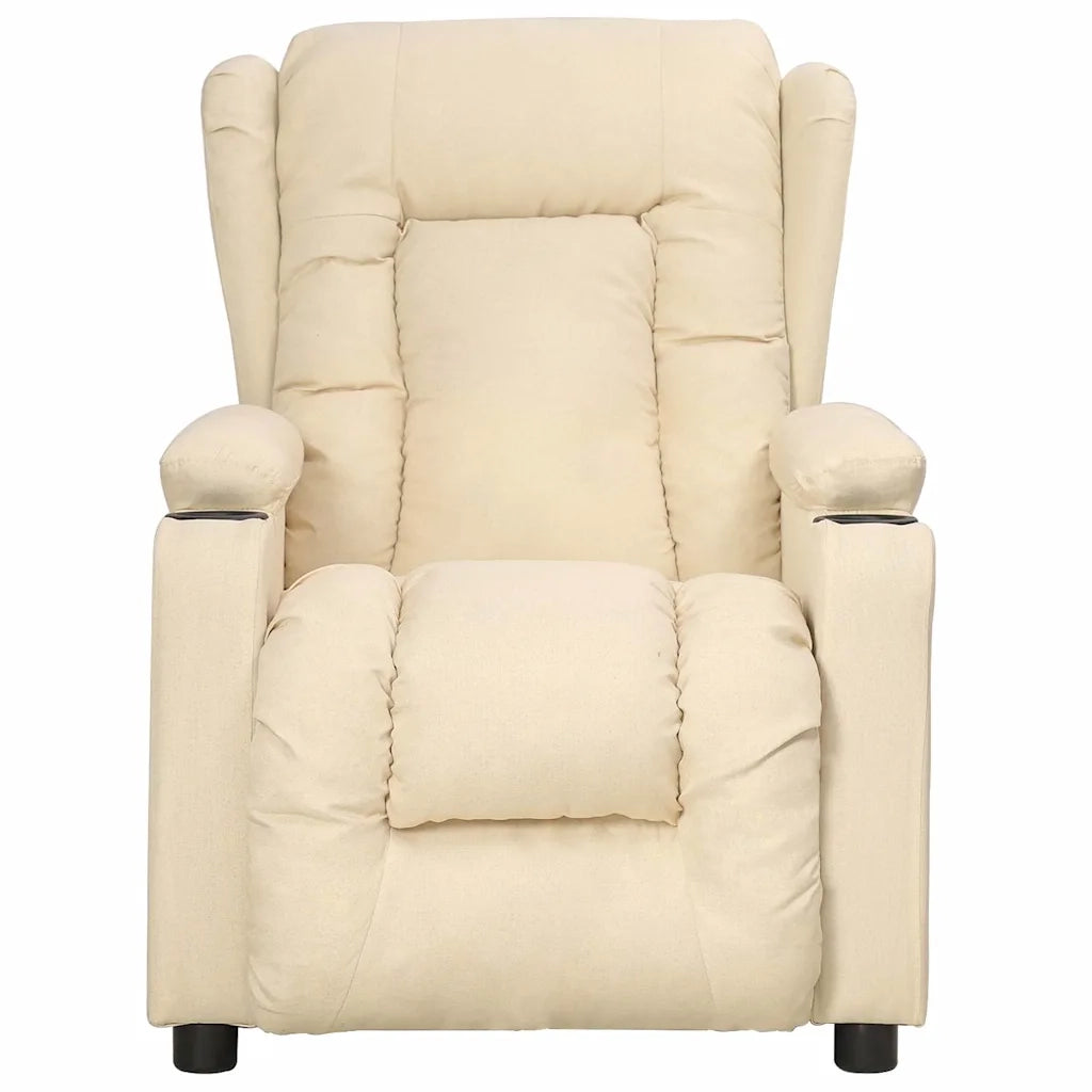 Divano Sedia-Poltrona Reclinabile in Tessuto Crema 538880