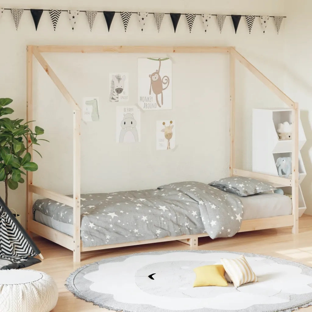 Giroletto per Bambini-Struttura Letto Bambini 90x190 cm in Legno Massello di Pino 887582