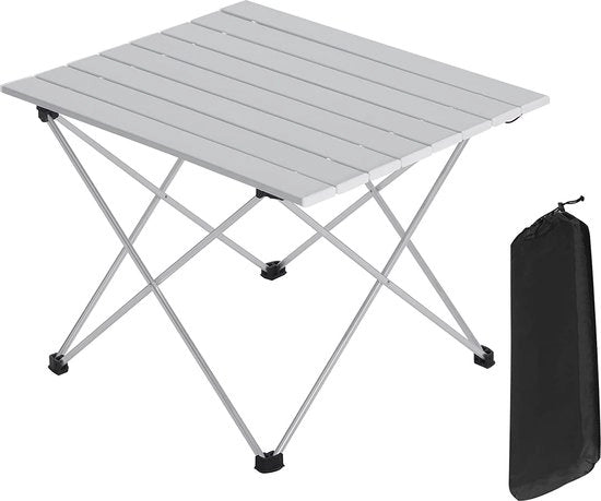 Tavolo picnic e camping in alluminio pieghevole, tavolo da parete per balcone 56x46x40cm