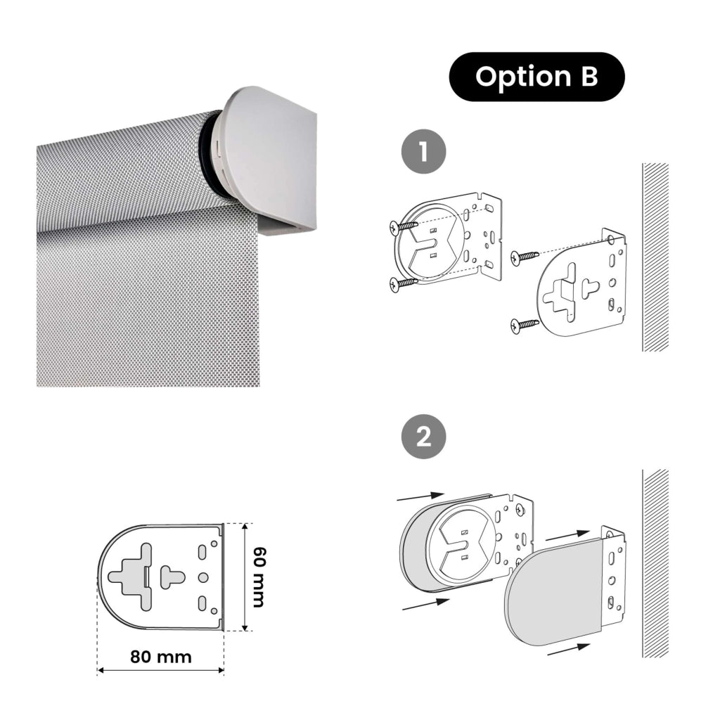 Tende a Rullo Motorizzate Screen Premium con finiture in alluminio Tessuto Tecnico con Motore e Telecomando  Grigia 220x180 cm