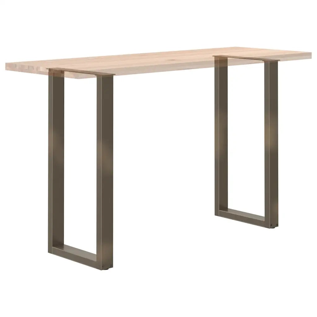 Gambe per tavolo da bar a forma di U 2 pz in acciaio naturale 40x(100-101) cm 4013231
