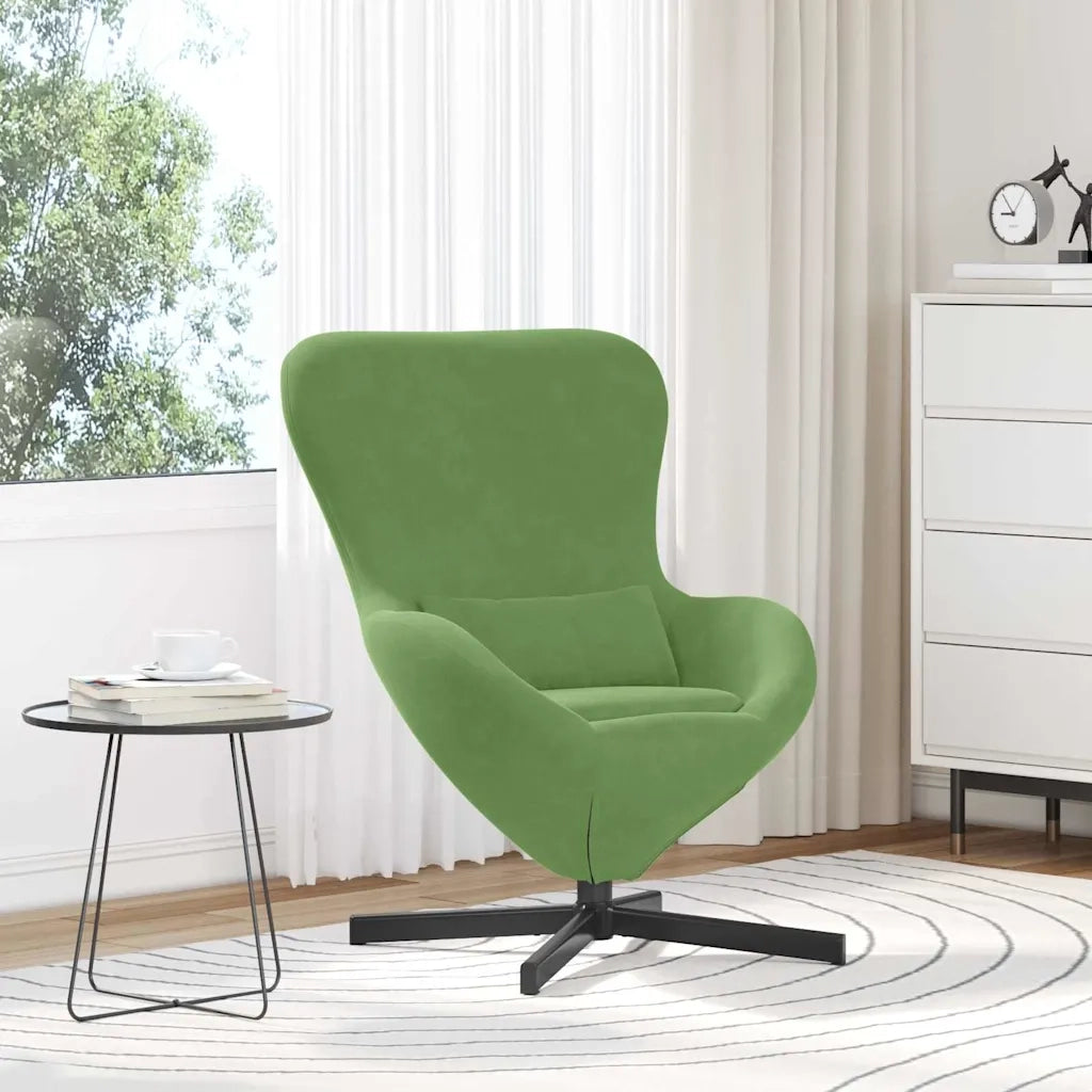 Divano Sedia-Poltrona uovo Verde chiaro 63 x 73 x 90 cm Velluto