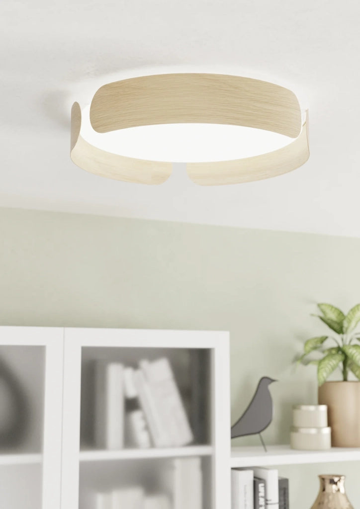 Plafoniera Moderna Valcasotto Metallo Bianco Plastica Led 20W 2400Lm Ip20