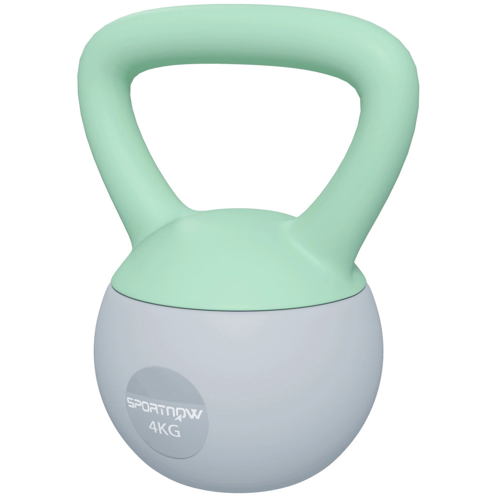 Kettlebell Pesa Rusa 4 kg ¨C zephmum ¨C Verde Grigio 19x15x25 cm