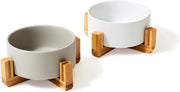Bowl per cani e gatti 850 ml | Banchi per cani | Banchi per gatti | Boccale ceramico Grigio e Bianco