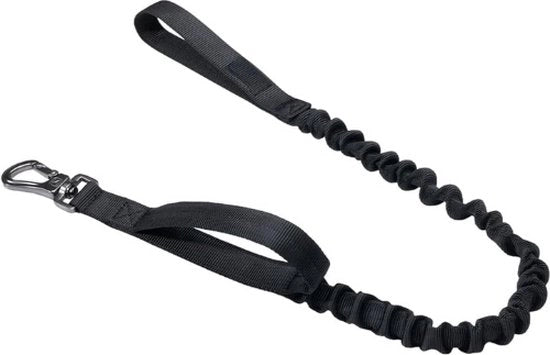 Cinturone a Bungee per Cani di Taglia Media e Grande | Cinturone Militare per Cani con Maniglione Protetto (Nero)