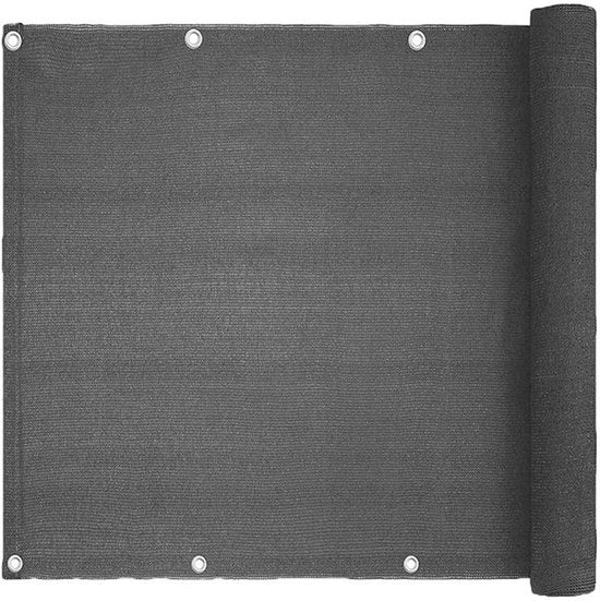 Schermo di Privacy per Balcone UV-resistente Nero 3,5x16,5m - Schermo per Giardino e Balcone con Riduzione della Visibilità.