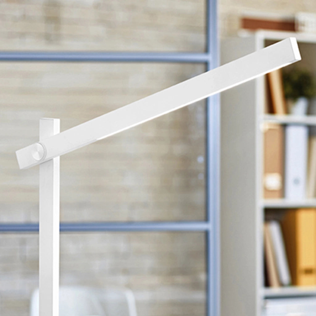 Lampada Da Scrivania Contemporanea Ruler Metallo Bianco Acrilico Led 7W 3000K