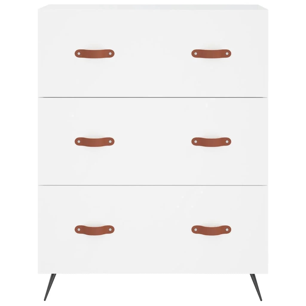 Buffet credenza cassettiera armadio mobile contenitore organizer cucina soggiorno salotto alto 69,5 x 34 x 180 cm legno ingegnerizzato bianco 02_0032746