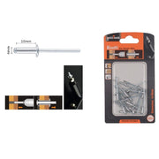 Trade Shop - Set 20 Pz Rivetti Rivetto 4x10mm Accessori Bricolage Ferramenta Fai Da Te 90816 -
