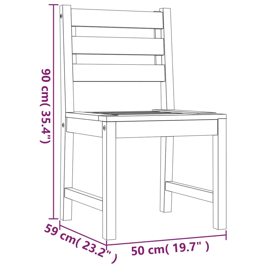 Set da Pranzo per Giardino 3 pz in Legno Massello di Teak 3157177