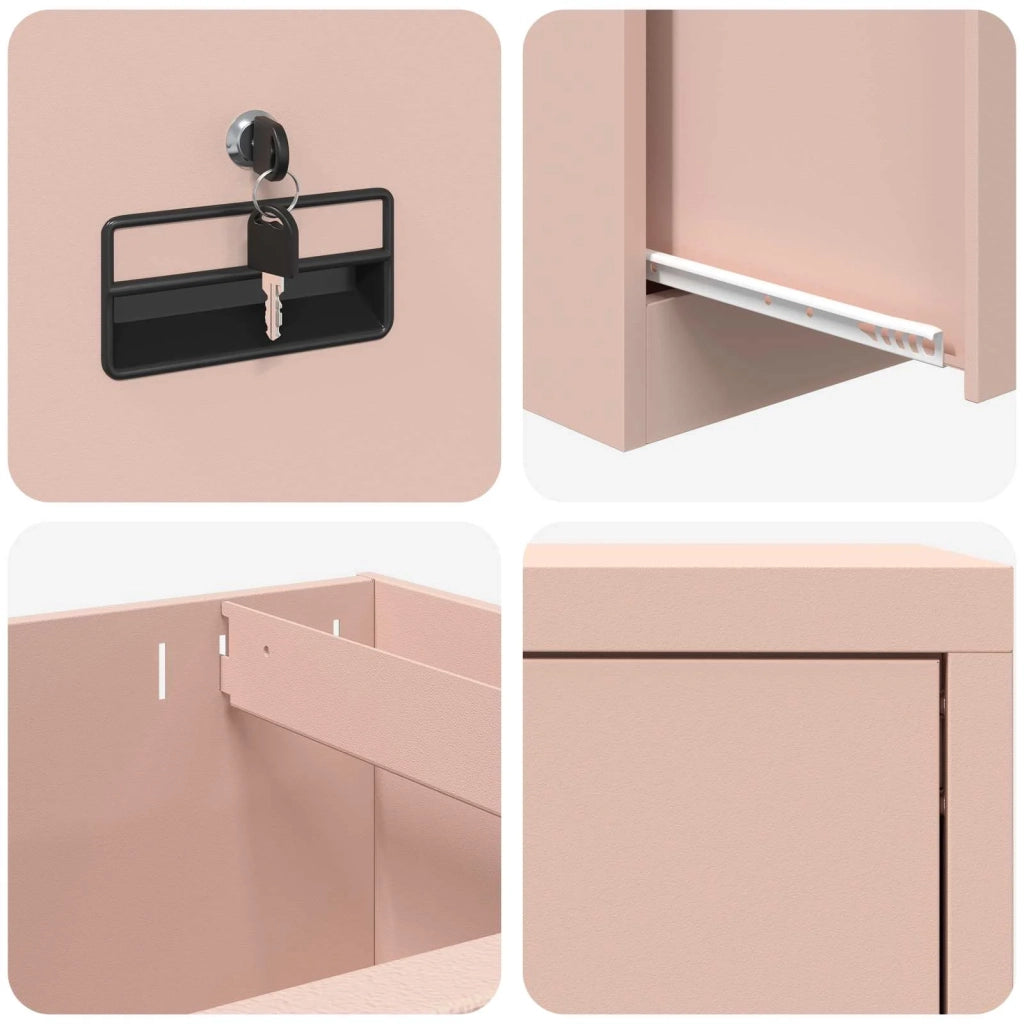 Armadio per File con cassetto Rosa 45,5 x 42 x 74,5 cm CFW5179045