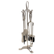 Set di 5 utensili per caminetto in metallo nero