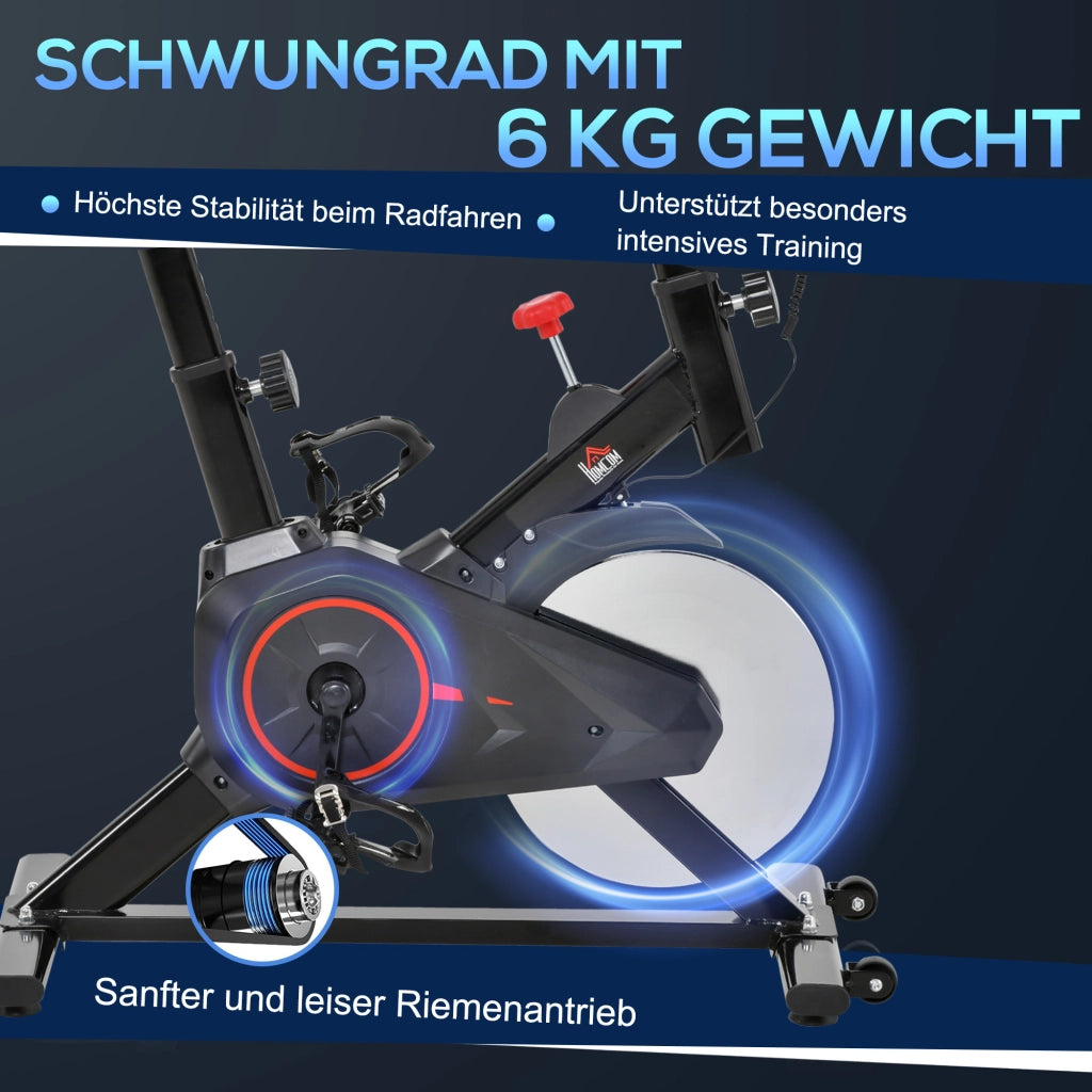 Cicli Trainer Fitness con Cardiofrequenzimetro, Display LCD, Supporto iPad, Sella Regolabile, Resistenza Variabile ¨C Zephmum ¨C 85x46x114 cm