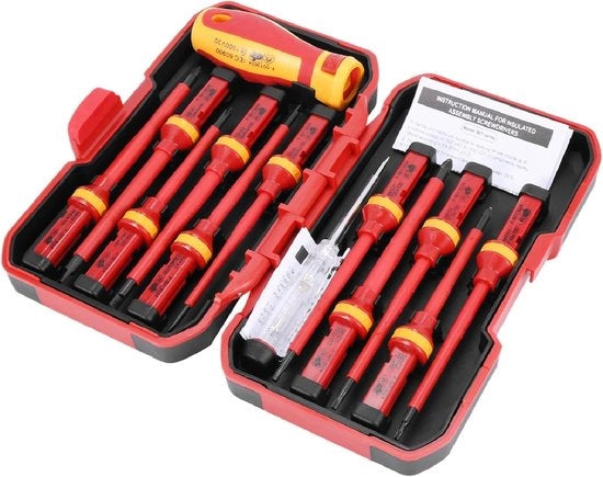 13 pezzi di set di chiavi a batteria isolata Cr-V alta tensione 1000 V foro magnetico Torx chiave a batteria duratura strumento manuale di alta qualità per uso prolungato