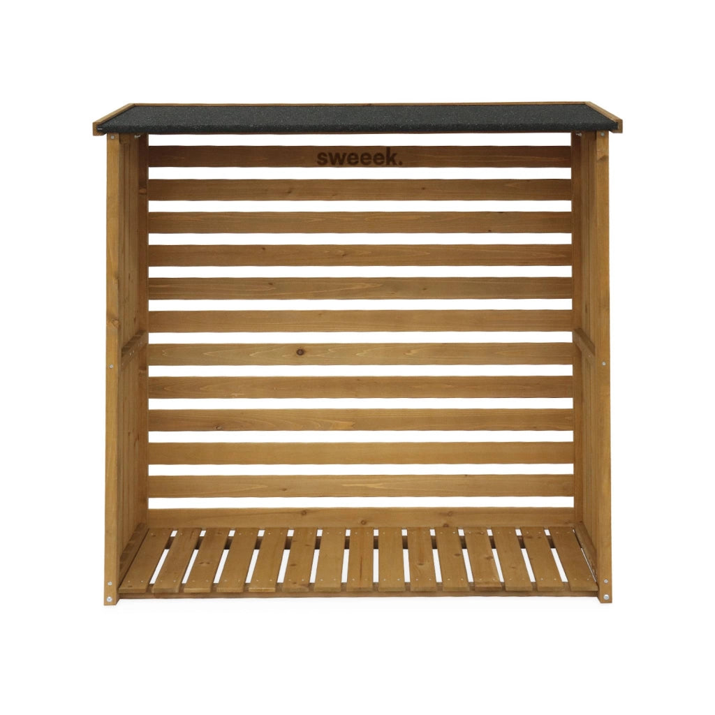 Set 2 portalegna in legno di abete, marrone naturale