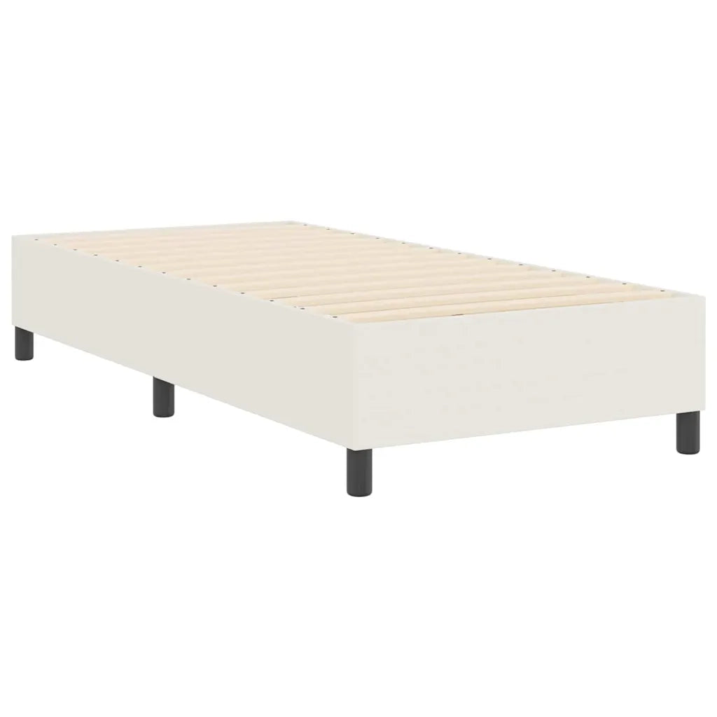 Struttura letto piattaforma-Giroletto-Rete del Letto Crema 90 x 190 cm Tessuto in Cords