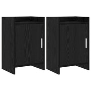 Comodini 2 pcs Rovere Nero 40 x 30 x 60 cm Legno ingegnerizzato 8011014