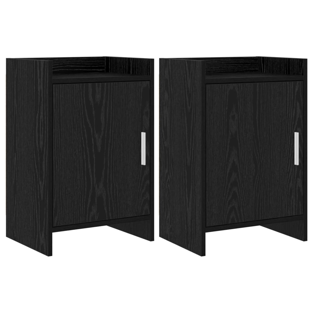 Comodini 2 pcs Rovere Nero 40 x 30 x 60 cm Legno ingegnerizzato 8011014