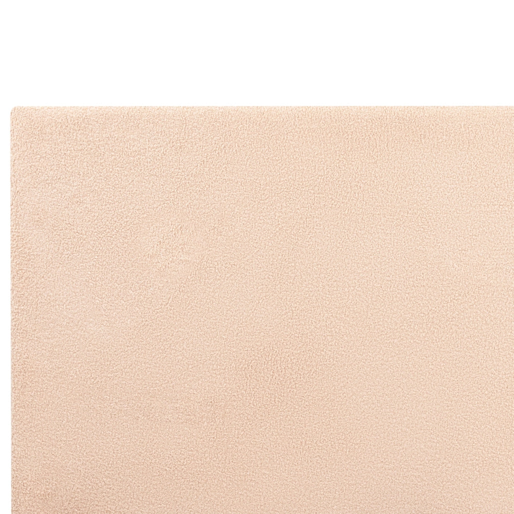 Letto ad acqua bouclé beige 160 x 200 cm con materasso poggiatesta Design moderno