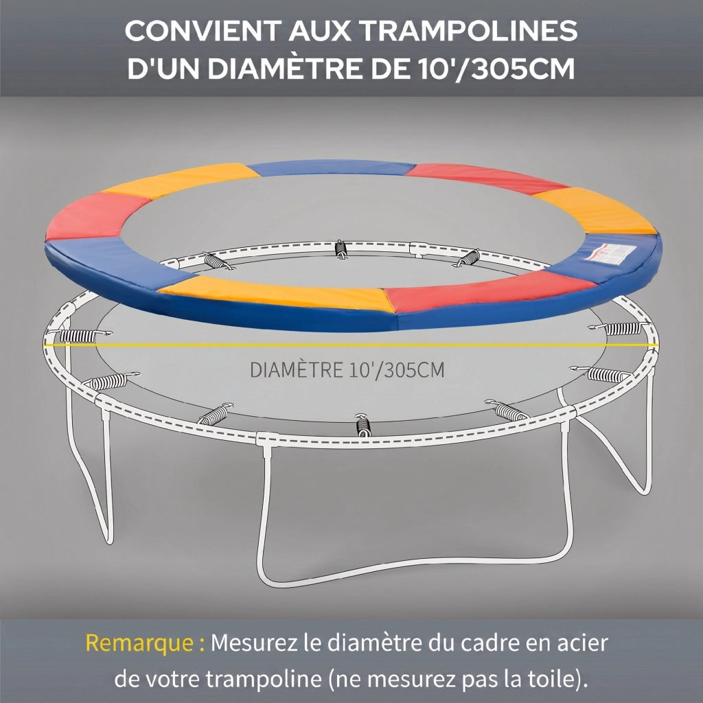Cuscino di protezione per trampolino ¨C zephmum ¨C 305 cm multicolore UV resistente