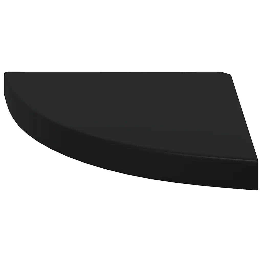 Scaffale Angolare a Parete Nero 35x35x3,8 cm in MDF 323919