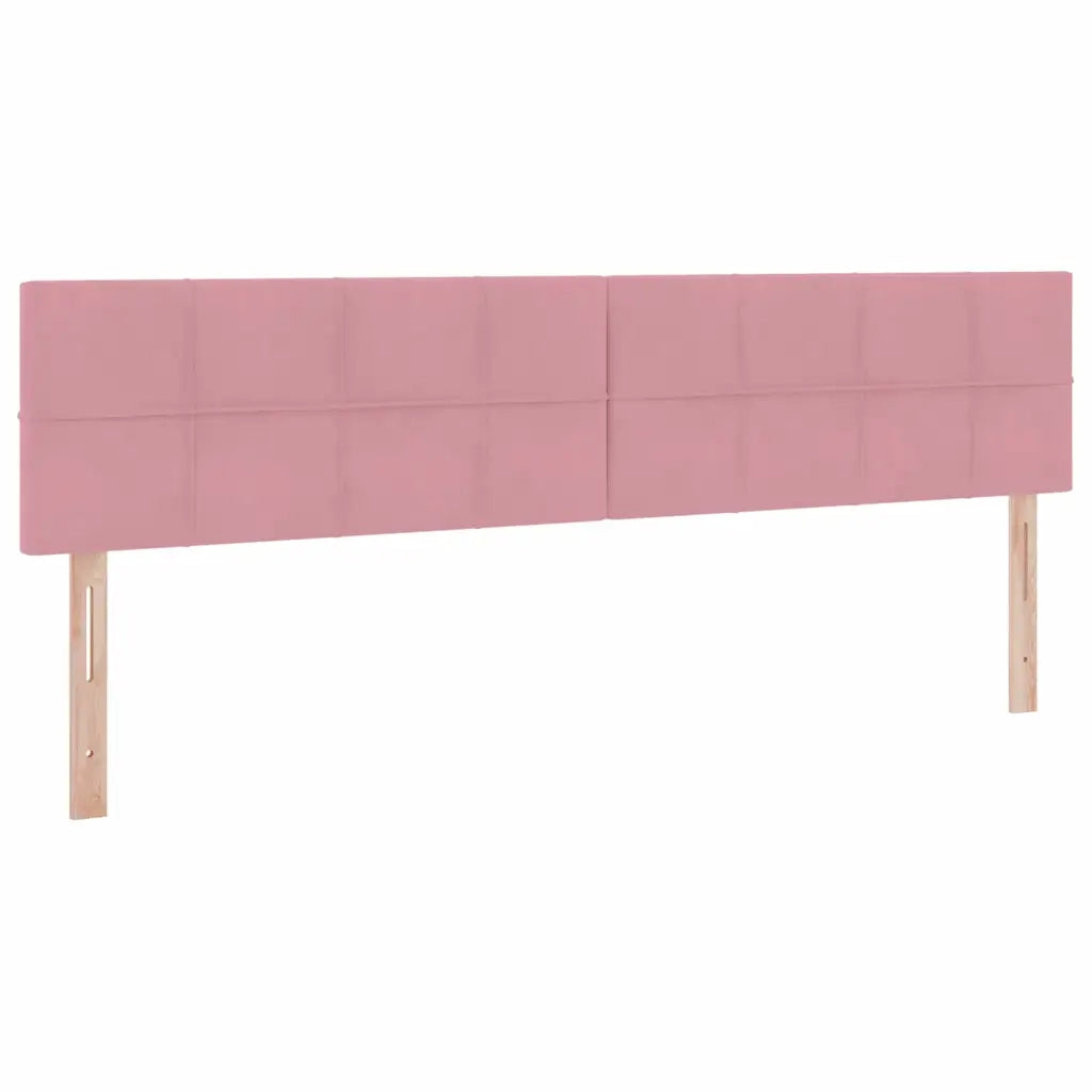 Letto con contenitore e LED Rosa 200 x 200 cm Velluto 3371420