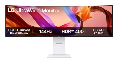 Lg 49u950a-w monitor pc 124,5 cm (49") 5120 x 1440 pixel dual qhd led nero, bianco - 49U950A-W.AEU