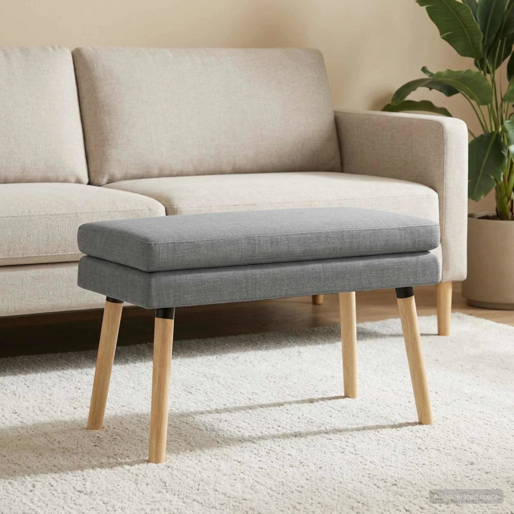 Panchina a doppio strato Grigio Chiaro 80 x 40 x 47 cm Tessuto 42038431