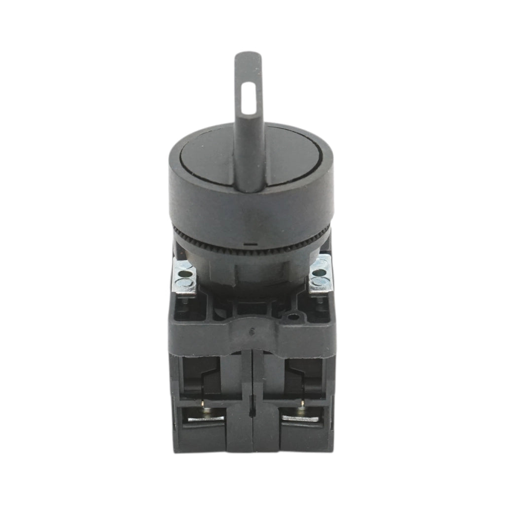 Selettore a 3 posizioni nero con blocco 2NO, 400V/10A, LAY5-ED33 Breckner Germany
