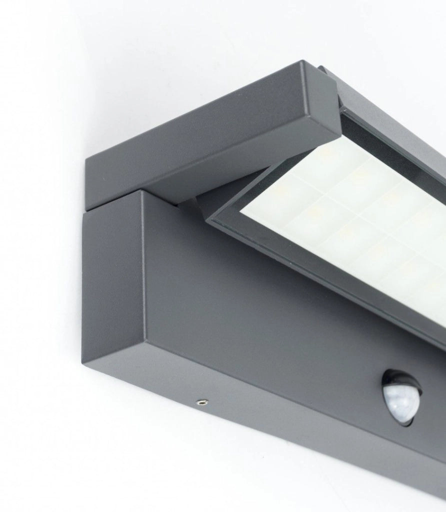 Applique esterna SU-MA Ren LED 27W sensore IP65 grigio