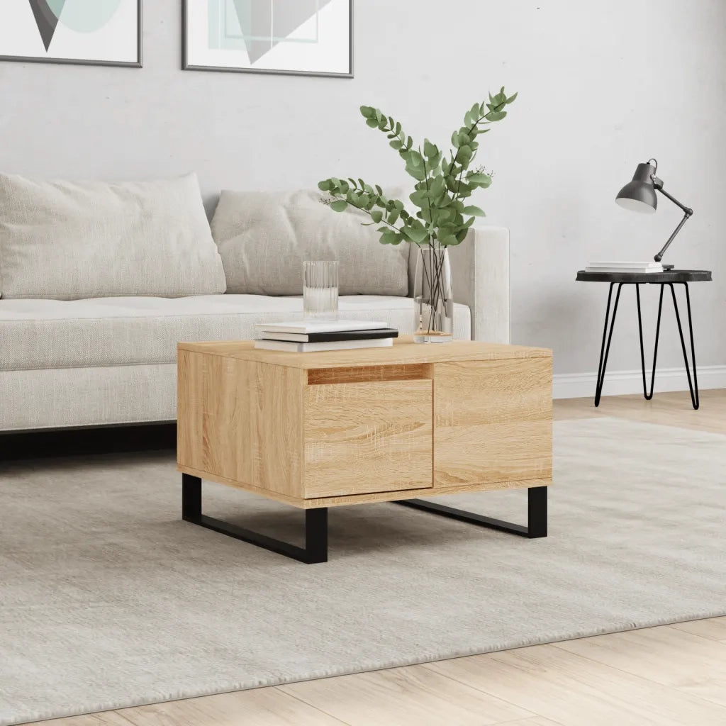 Tavolino salotto | Tavolino da caff¨¨ | Tavolino da Soggiorno Rovere Sonoma 55x55x36,5 cm Legno Multistrato