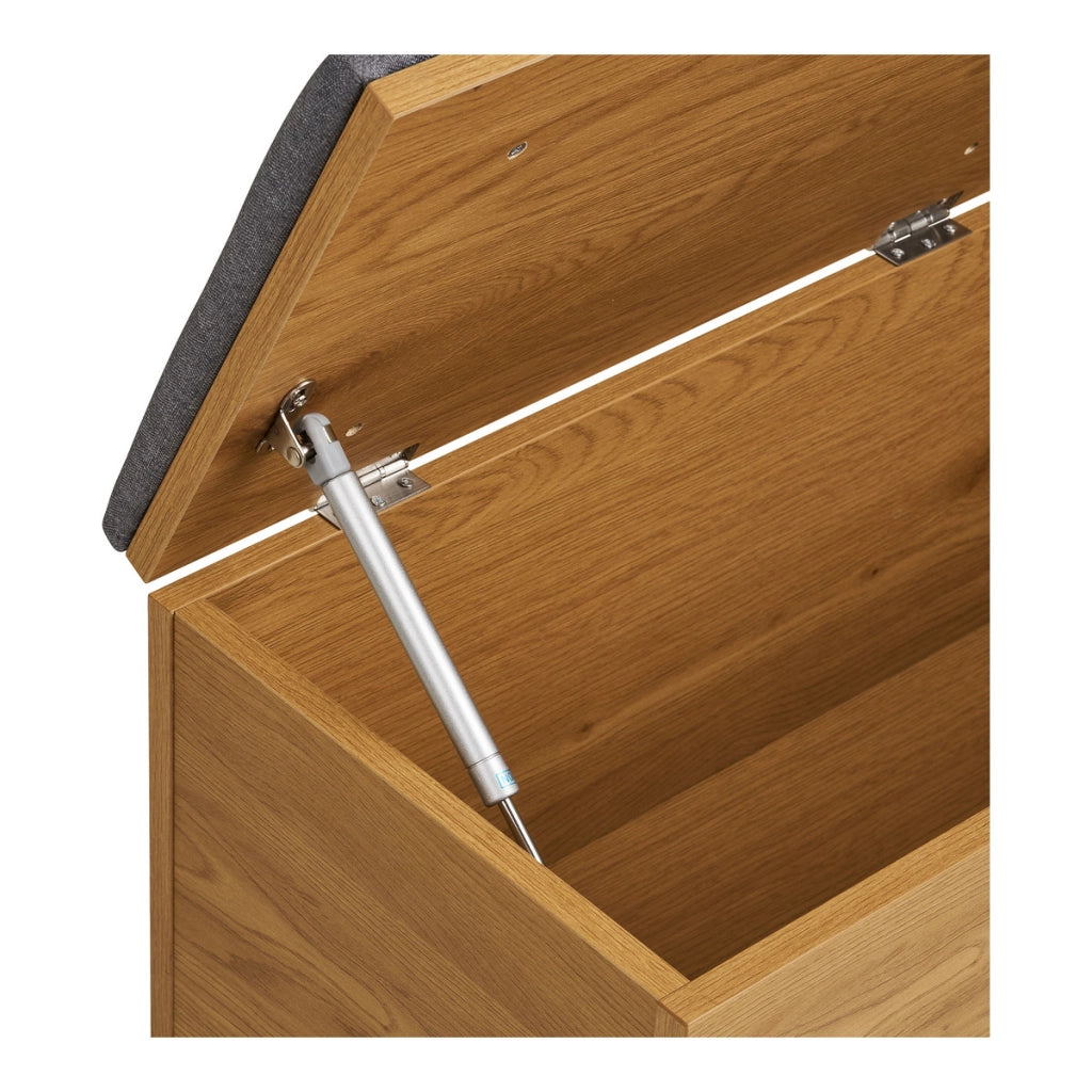 Barco - Panca contenitore effetto rovere 92x33x48 cm