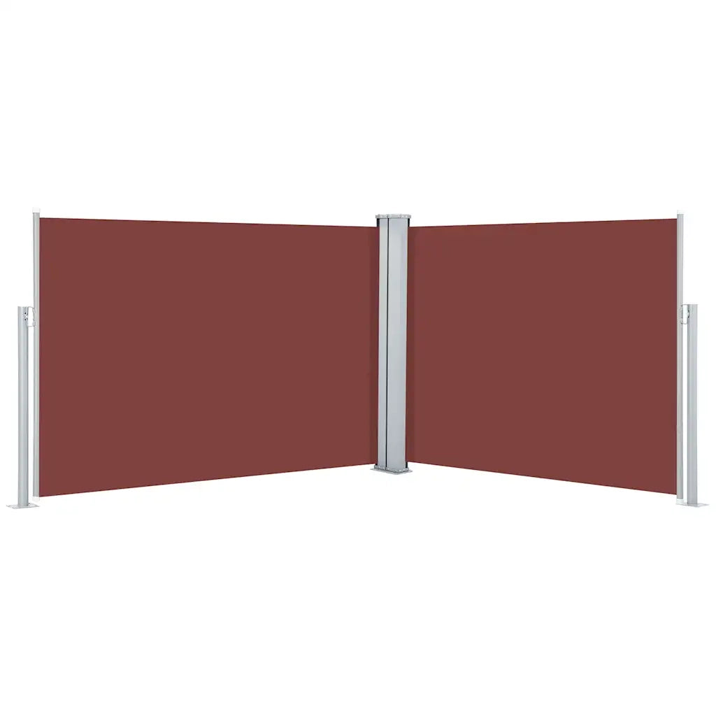 Tenda da Sole Laterale Retrattile Marrone 120x1000 cm 48481