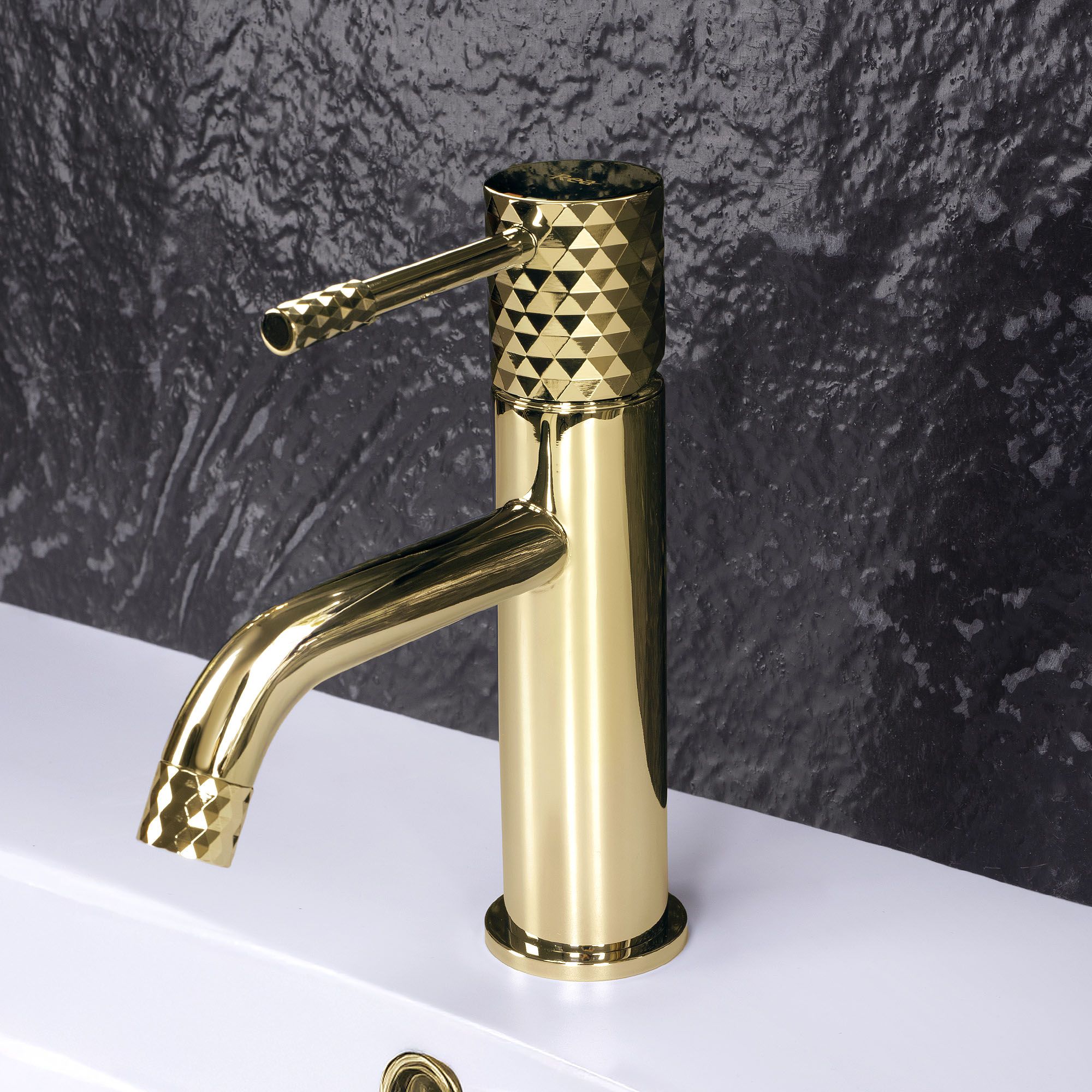 Rubinetto Da Lavabo Rea Lungo Diamond Gold
