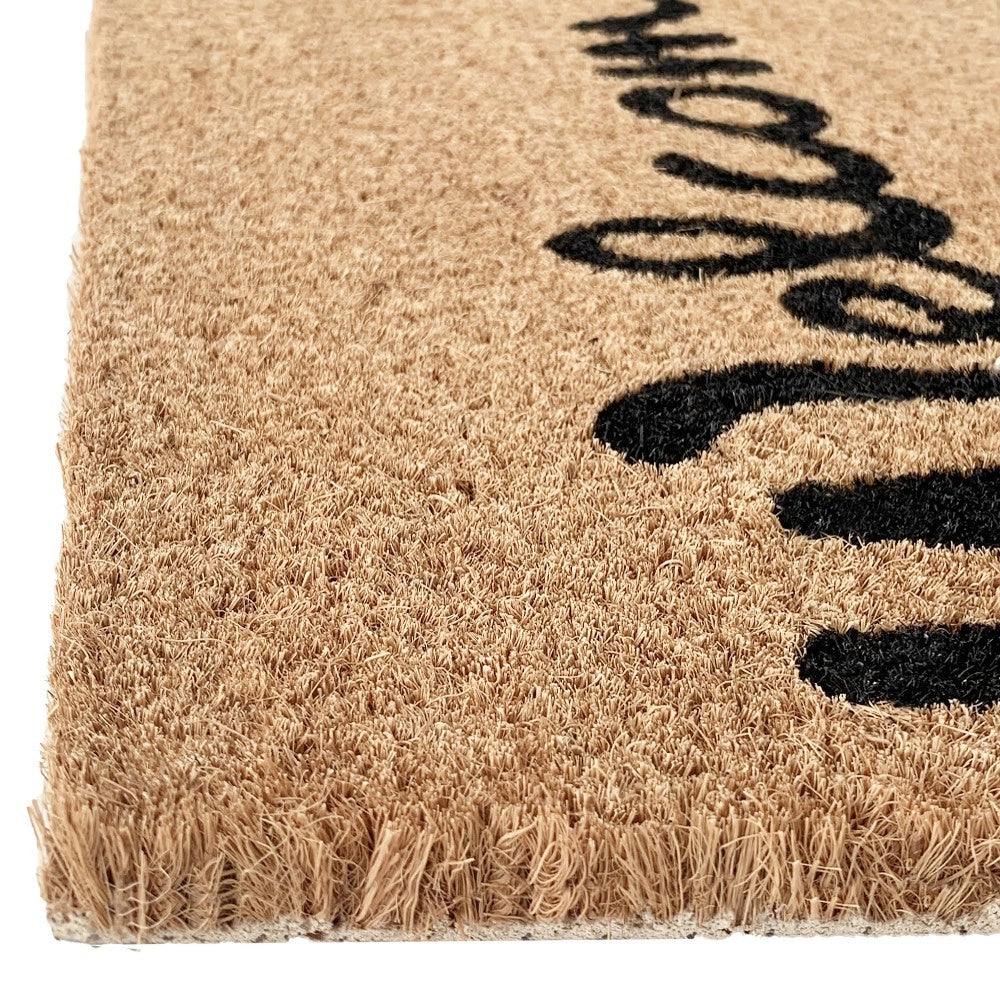 Zerbino Cocco Naturale Antiscivolo 25x75 cm Tappeto Casa Porta Ingresso Entrata Esterno - B