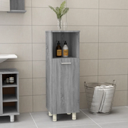 Armadietto Bagno Grigio Sonoma 30x30x95 cm in Legno Multistrato 815607