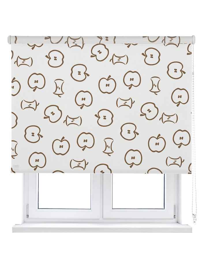 VIEWTEX Tenda a rullo Jazz Printed Bianco e Marrone 90 X 250cm - Made in Europe - 5 anni di Garanzia