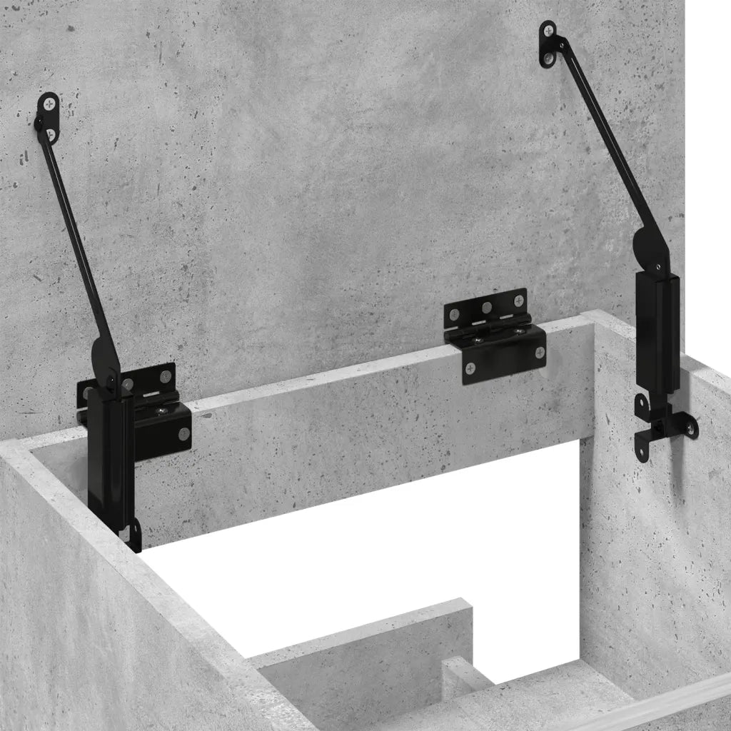 Leggio con Ruote e Cassetto Grigio 55x55x107 cm in Multistrato 848027