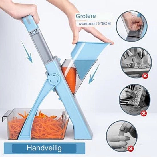 Mandolina Multifunzione per Verdure e Frutta – Utensile di Cucina Sicuro e Efficiente