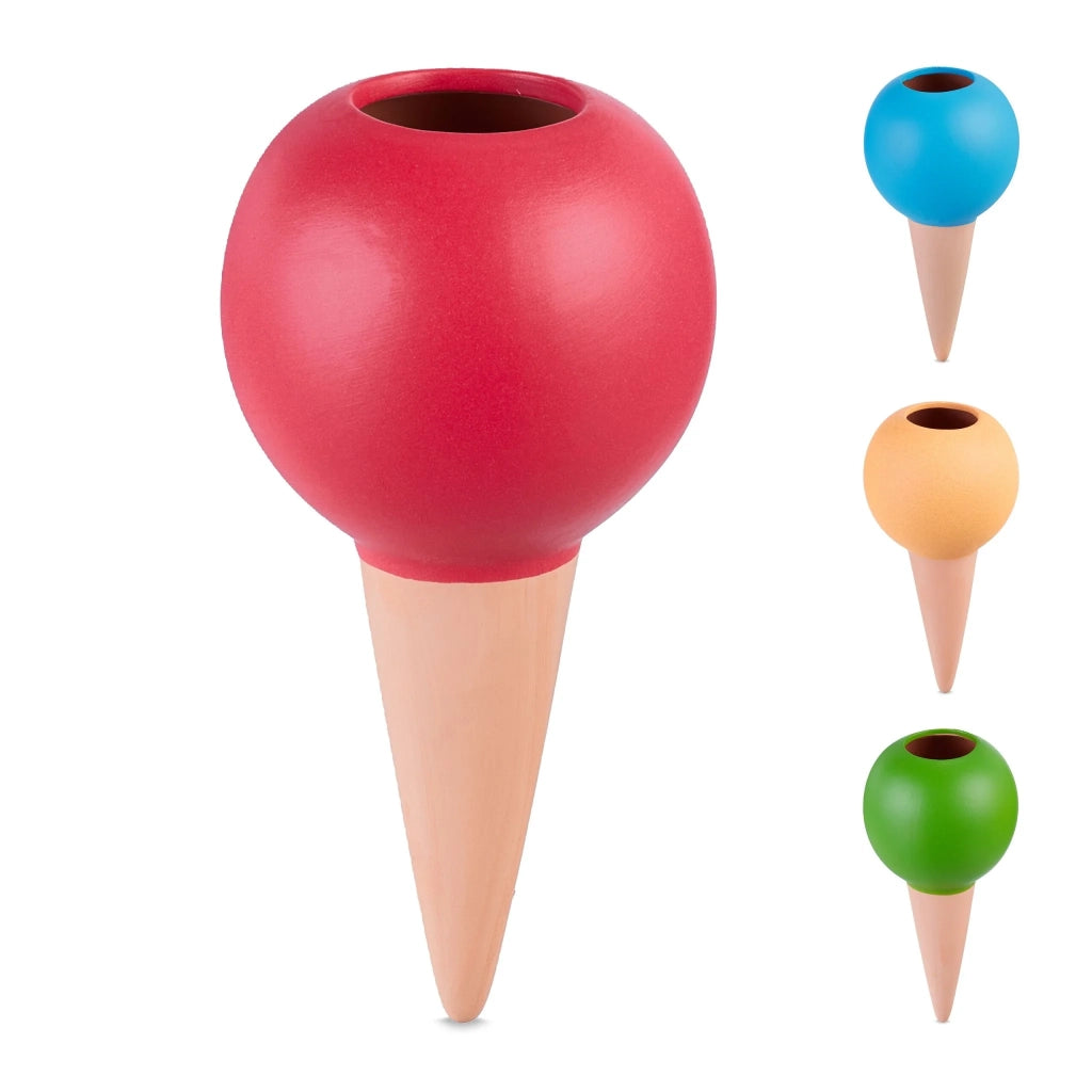Set di 4 coni per irrigazione automatica per piante d'interno giardino 24 cm in argilla beige 13_0014925
