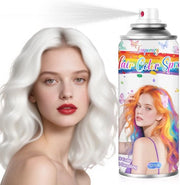 Spray per colore temporaneo per capelli bianco - 120 ml - Idoneo per bambini/donne - Utilizzabile per Halloween/cosplay/feste