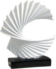 Decorazione di Stile Abstracto in Bianco, Arte Decorativa per Camera da Letto, Appartamento, Soggiorno, Decorazione per Libreria, Sculture e Statue per Ufficio, Materiale Hars, Altezza 28 cm