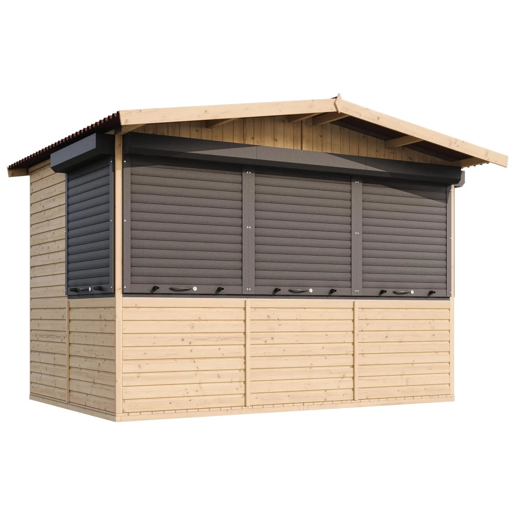 Chiosco in legno da giardino - 263 x 336 cm / 6 m²  - TIMBELA M150BZ