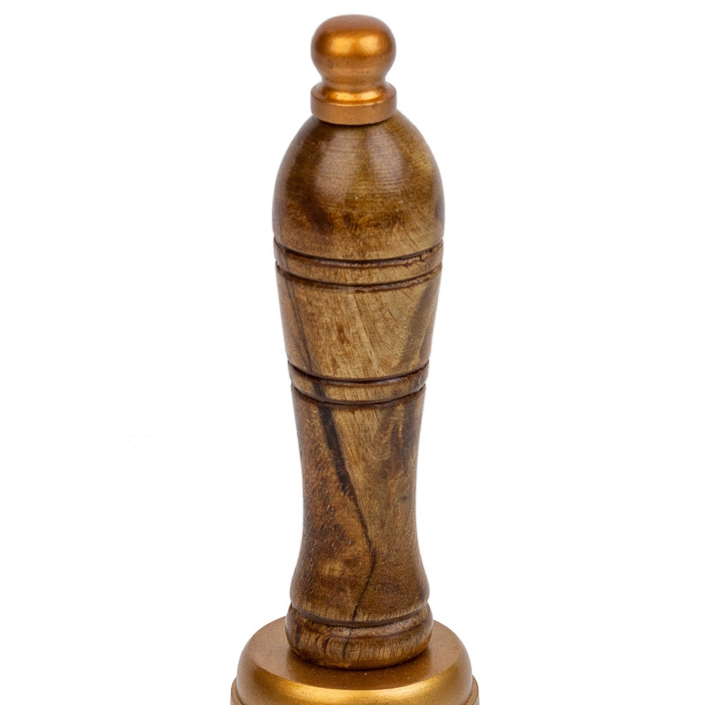 Campana in alluminio e manico in legno marrone d7x21h