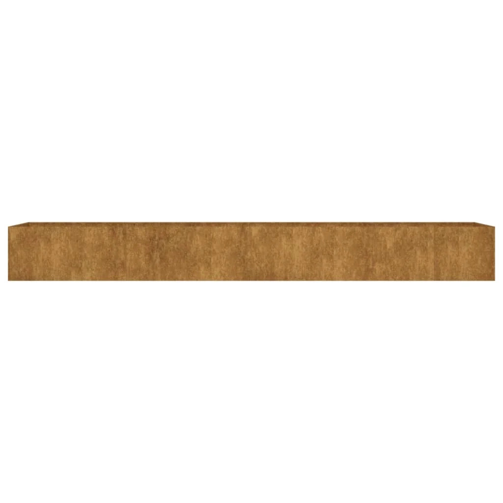 Portavaso per fioriera aiuola rialzata piante fiori terrazzo giardino giardino 360 x 80 x 40 cm acciaio corten marrone 02_0039441