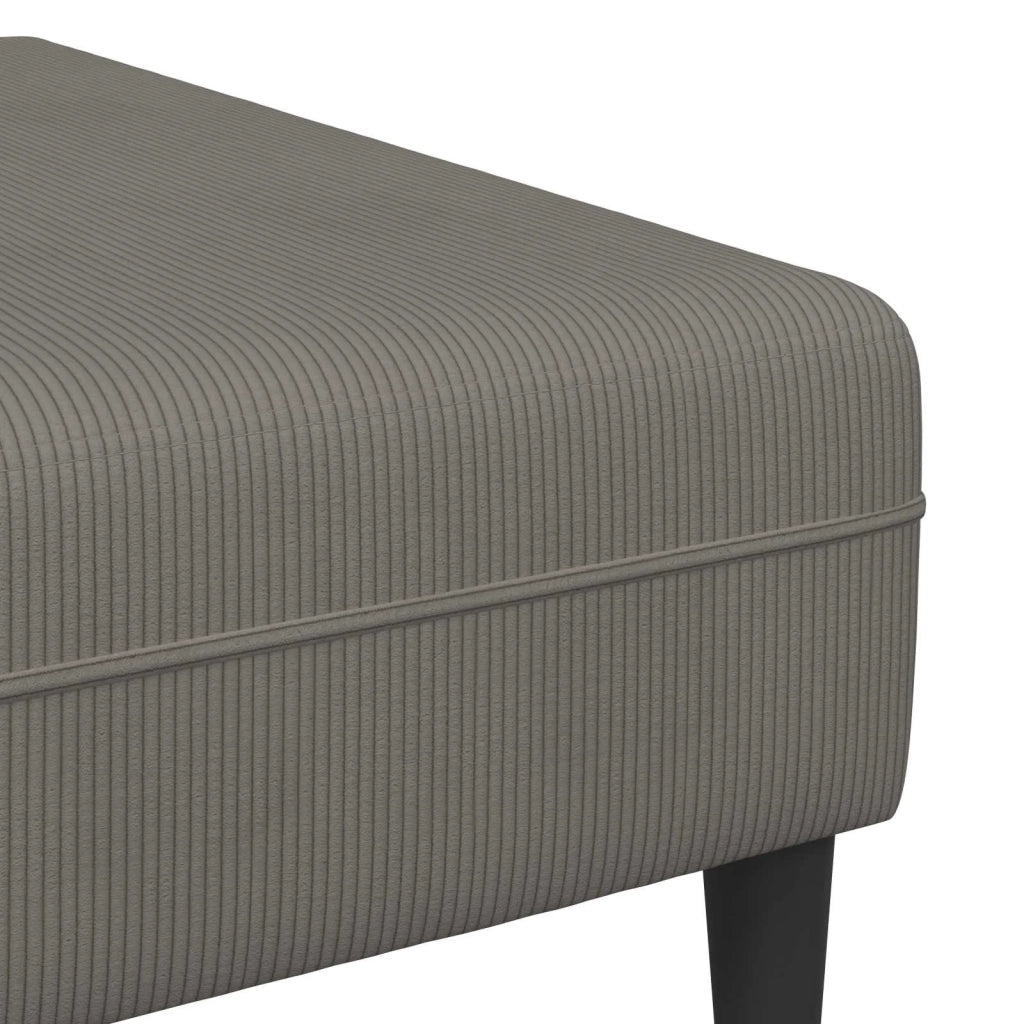 Divano Grigio chiaro 250 x 188 x 76 cm Tessuto in Cords 3335131