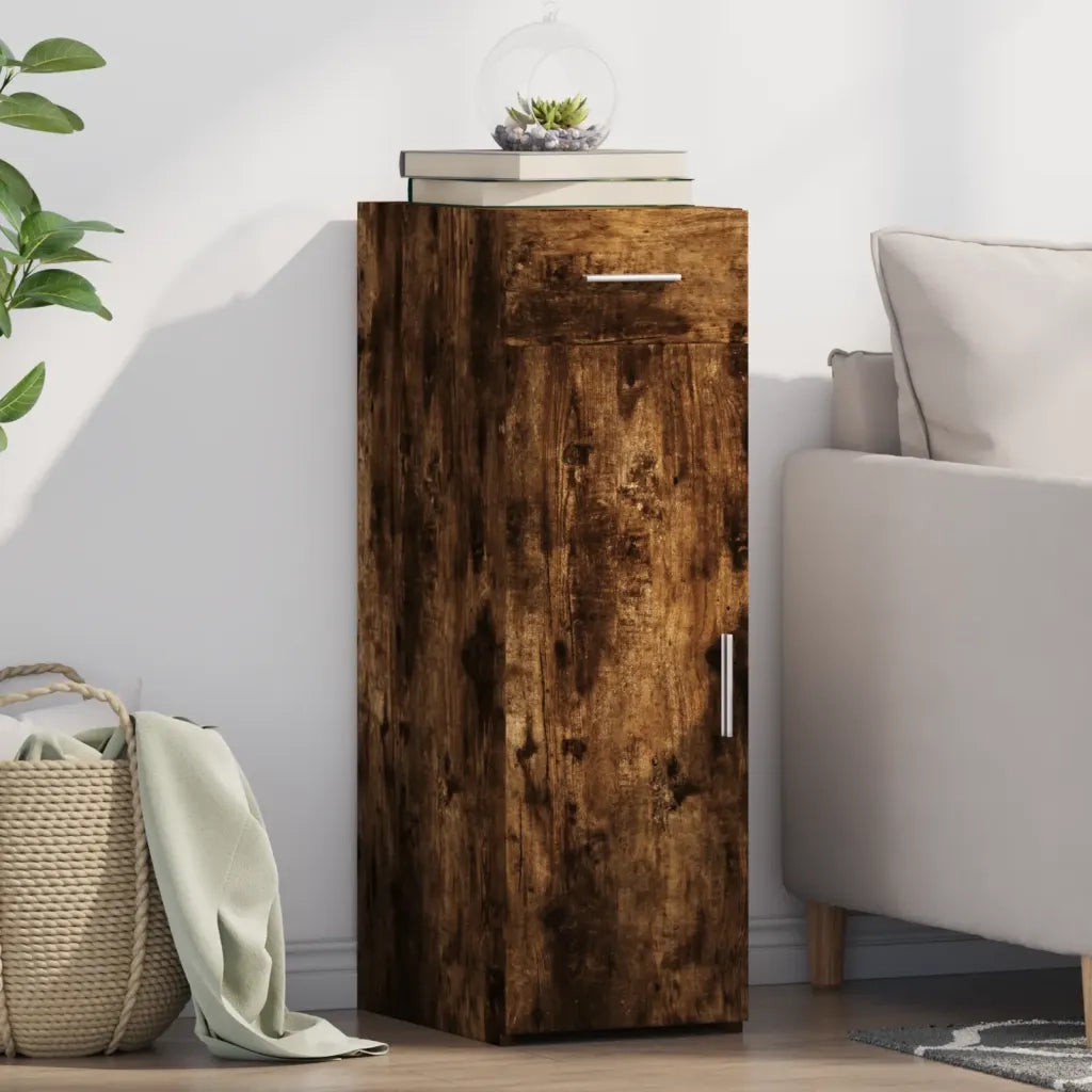 vidaXL Credenza Rovere Fumo 30x42,5x93 cm in Legno Multistrato